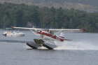 Canoe on Cessna 180 floatplane