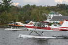 Cessna floatplane short takeoff