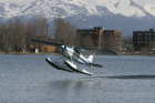 Cessna float plan taking off