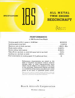 Beech 18S aircraft brochure